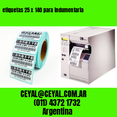 etiquetas 25 x 140 para indumentaria
