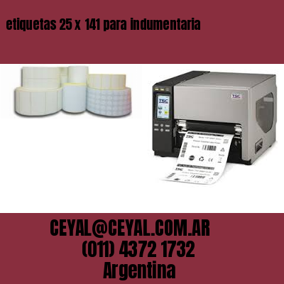 etiquetas 25 x 141 para indumentaria