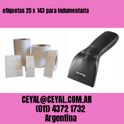 etiquetas 25 x 143 para indumentaria