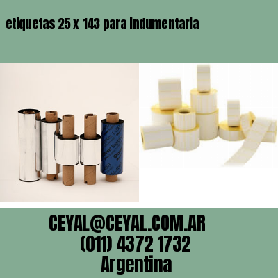etiquetas 25 x 143 para indumentaria