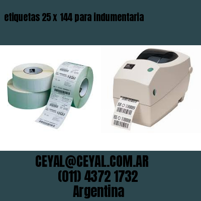 etiquetas 25 x 144 para indumentaria