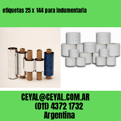 etiquetas 25 x 144 para indumentaria