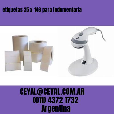etiquetas 25 x 146 para indumentaria