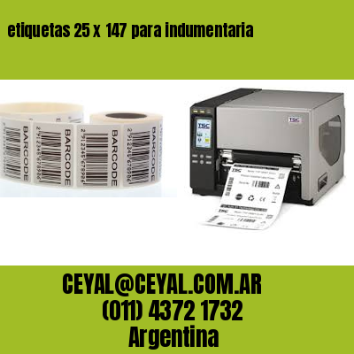 etiquetas 25 x 147 para indumentaria