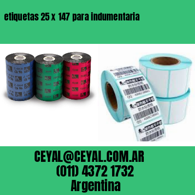 etiquetas 25 x 147 para indumentaria