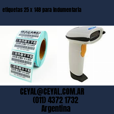 etiquetas 25 x 148 para indumentaria