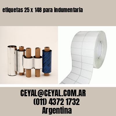 etiquetas 25 x 148 para indumentaria