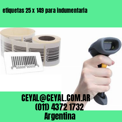 etiquetas 25 x 149 para indumentaria