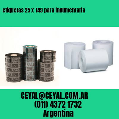 etiquetas 25 x 149 para indumentaria