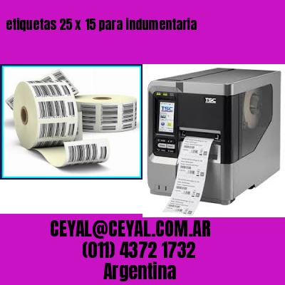 etiquetas 25 x 15 para indumentaria