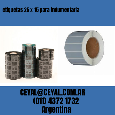 etiquetas 25 x 15 para indumentaria