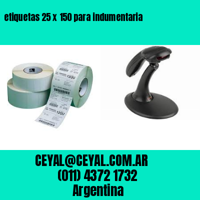 etiquetas 25 x 150 para indumentaria