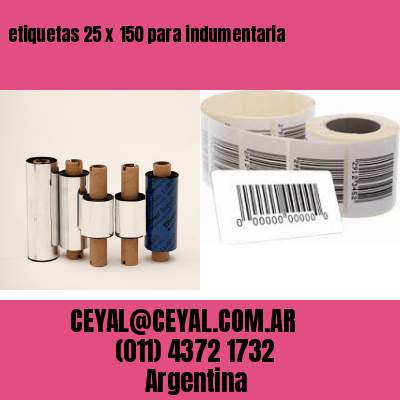 etiquetas 25 x 150 para indumentaria