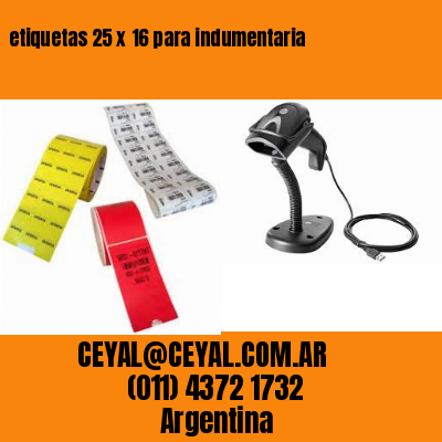 etiquetas 25 x 16 para indumentaria