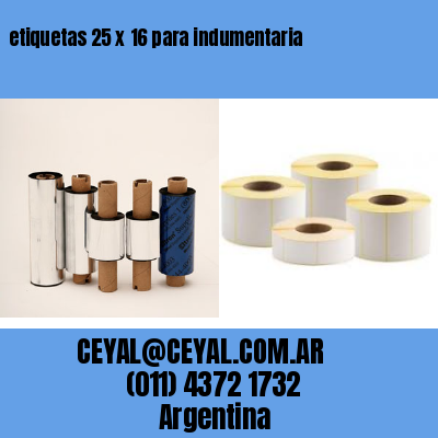 etiquetas 25 x 16 para indumentaria