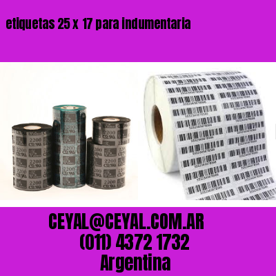 etiquetas 25 x 17 para indumentaria