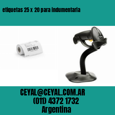 etiquetas 25 x 20 para indumentaria