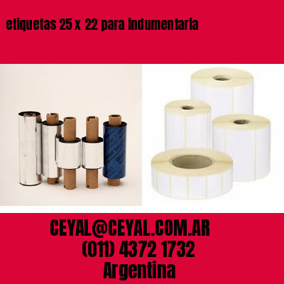 etiquetas 25 x 22 para indumentaria