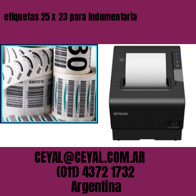 etiquetas 25 x 23 para indumentaria