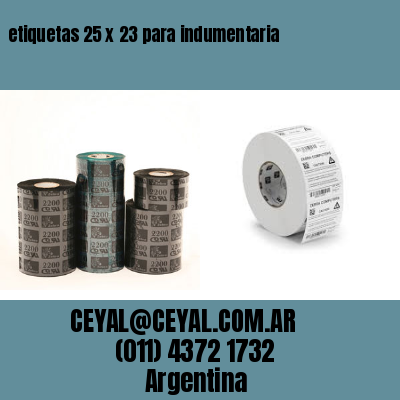 etiquetas 25 x 23 para indumentaria