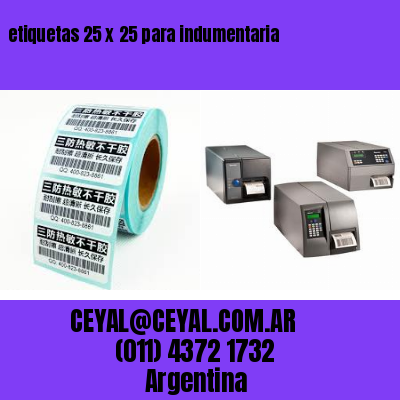 etiquetas 25 x 25 para indumentaria