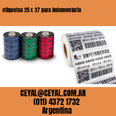 etiquetas 25 x 27 para indumentaria