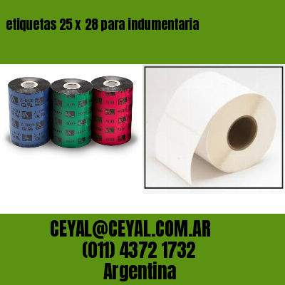 etiquetas 25 x 28 para indumentaria