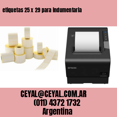 etiquetas 25 x 29 para indumentaria