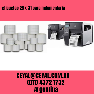 etiquetas 25 x 31 para indumentaria