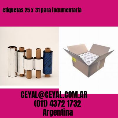 etiquetas 25 x 31 para indumentaria
