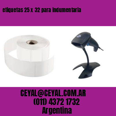etiquetas 25 x 32 para indumentaria