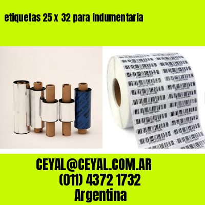etiquetas 25 x 32 para indumentaria