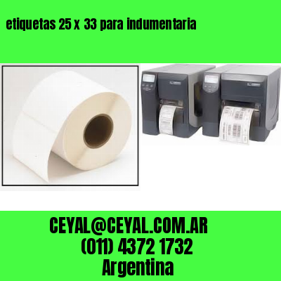 etiquetas 25 x 33 para indumentaria