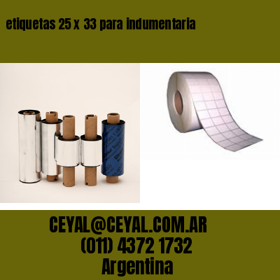 etiquetas 25 x 33 para indumentaria