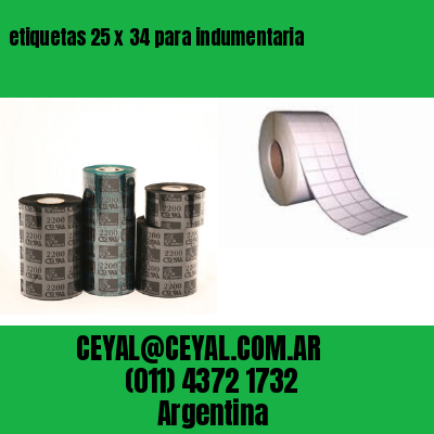 etiquetas 25 x 34 para indumentaria