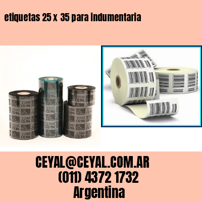 etiquetas 25 x 35 para indumentaria
