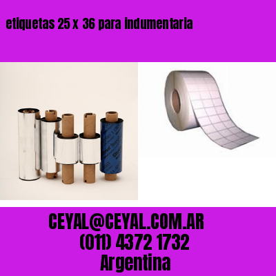 etiquetas 25 x 36 para indumentaria