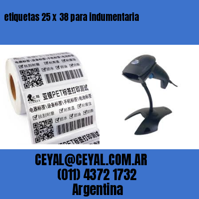 etiquetas 25 x 38 para indumentaria