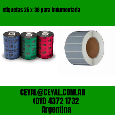 etiquetas 25 x 38 para indumentaria