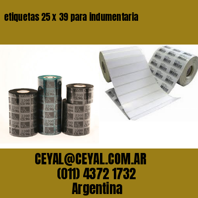 etiquetas 25 x 39 para indumentaria