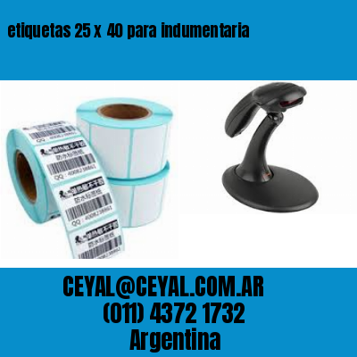 etiquetas 25 x 40 para indumentaria