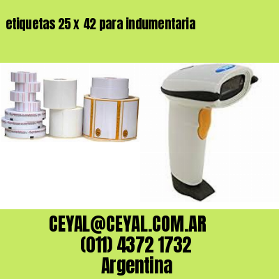 etiquetas 25 x 42 para indumentaria