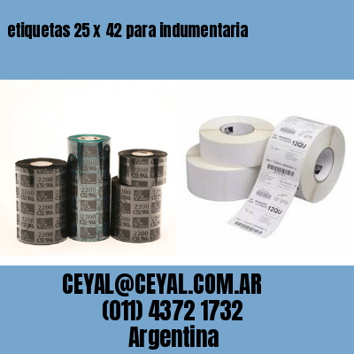 etiquetas 25 x 42 para indumentaria