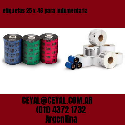 etiquetas 25 x 46 para indumentaria