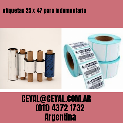 etiquetas 25 x 47 para indumentaria