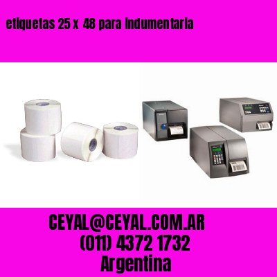 etiquetas 25 x 48 para indumentaria