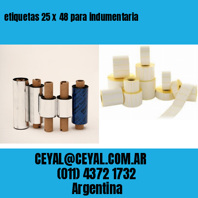 etiquetas 25 x 48 para indumentaria