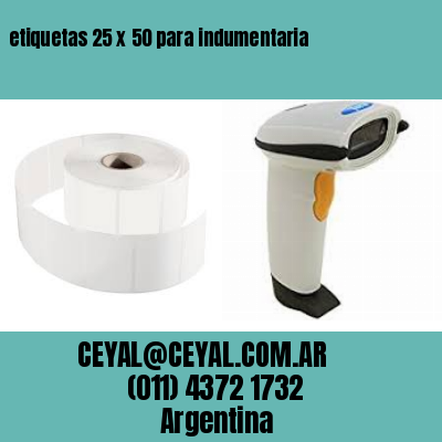etiquetas 25 x 50 para indumentaria