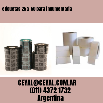 etiquetas 25 x 50 para indumentaria