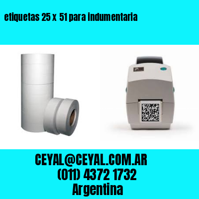 etiquetas 25 x 51 para indumentaria